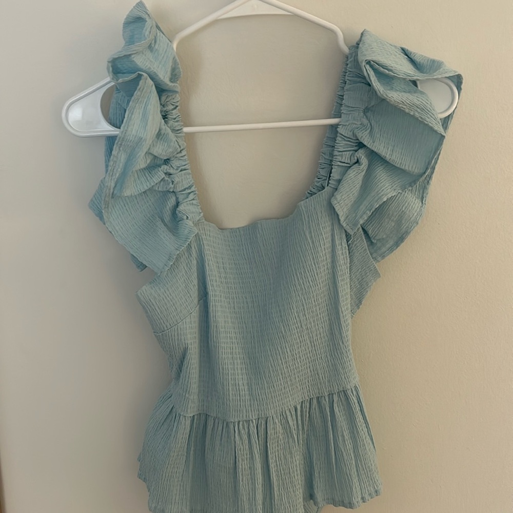 Francesca’s blue babydoll top